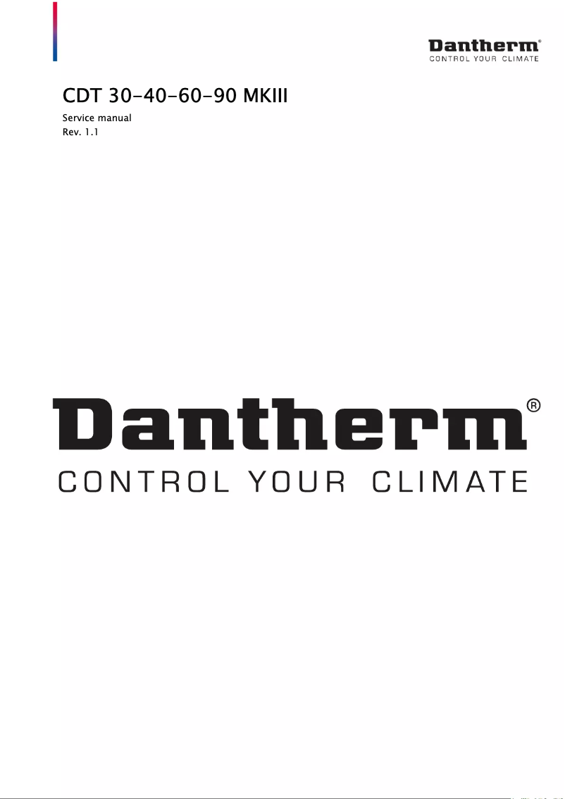 Page n°1 - Manuel utilisateur Dantherm CDT 60