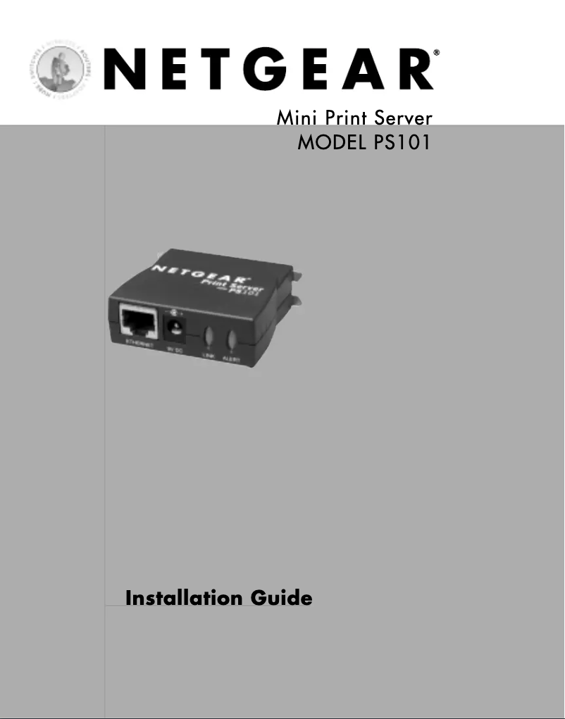 Page n°1 - Guide d'installation Netgear PS101
