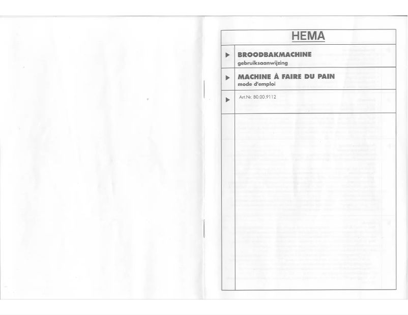 Página 1 del manual Manual de usuario Hema 80.00.9112
