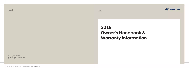 Page 1 de la notice Manuel utilisateur Hyundai Santa Fe XL (2019)