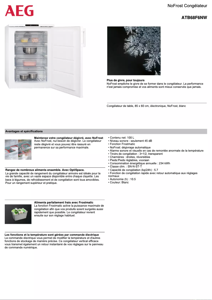 Image de la première page du manuel de l'appareil ATB68F6NW