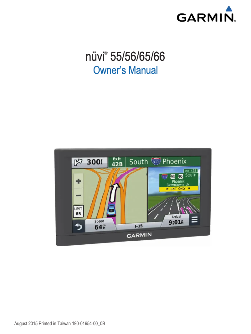 Página 1 del manual Manual de usuario Garmin nuvi 55