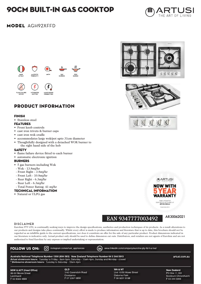 Image de la première page du manuel de l'appareil AGH92XFFD