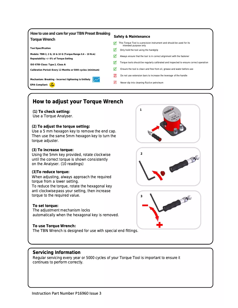 Página 1 del manual Manual de usuario Gedore TBN 10