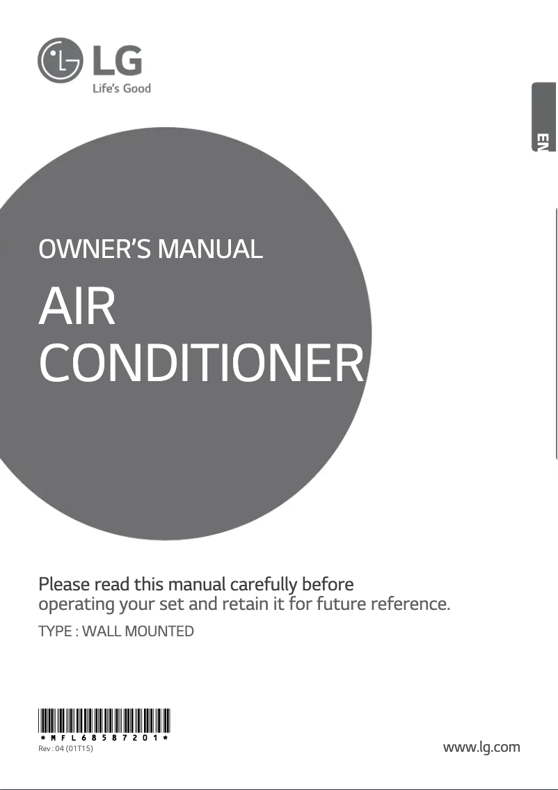 Page 1 de la notice Manuel utilisateur LG HSNH2465NA0