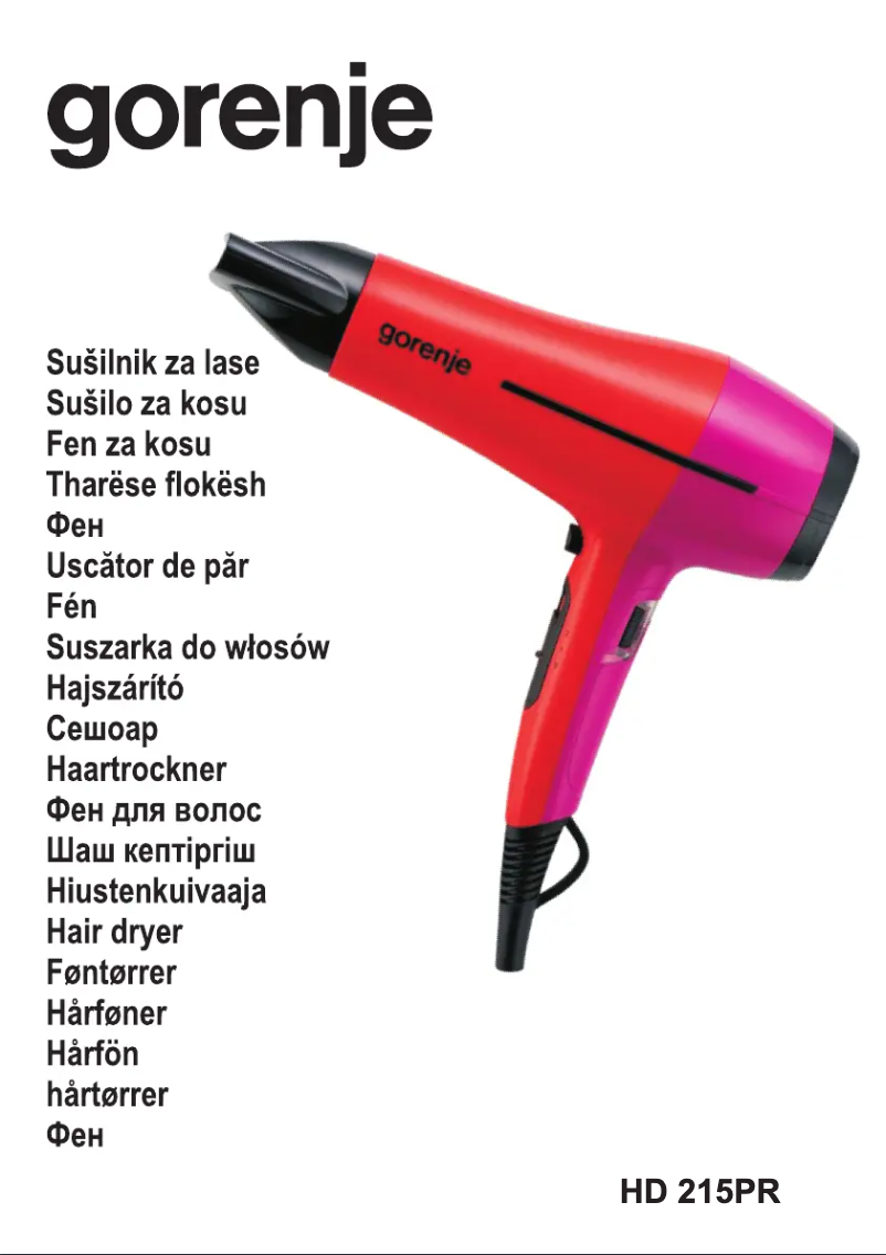 Page n°1 - Manuel utilisateur Gorenje HD215PR