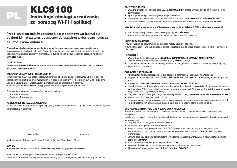 Page n°1 - Manuel utilisateur Columbia Vac KLC9100