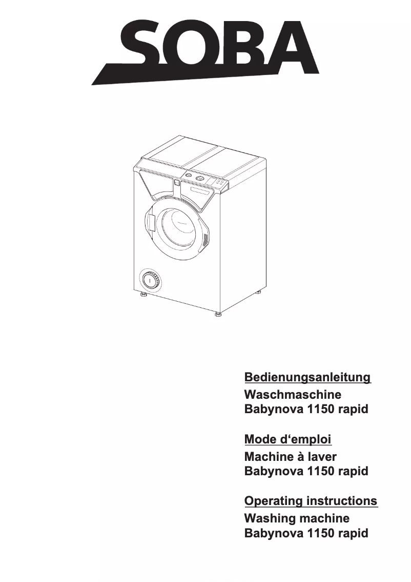 Página 1 del manual Manual de usuario Soba Babynova 1150 rapid