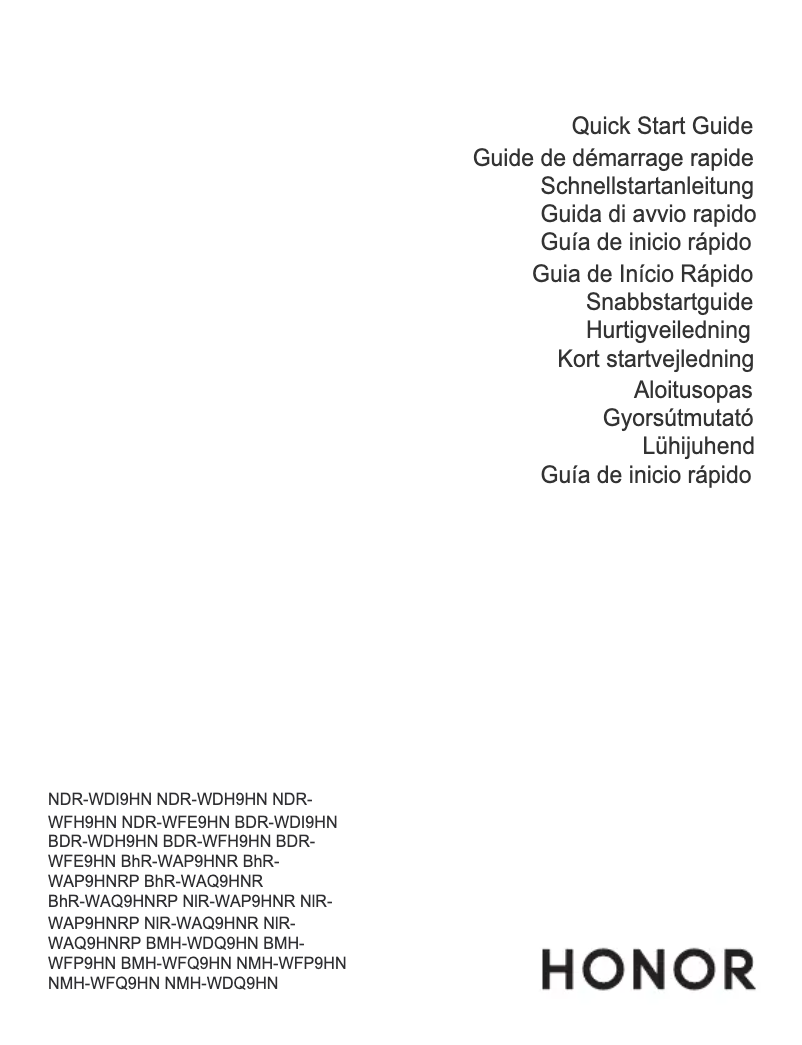 Page 1 de la notice Manuel utilisateur Honor MagicBook 15 AMD