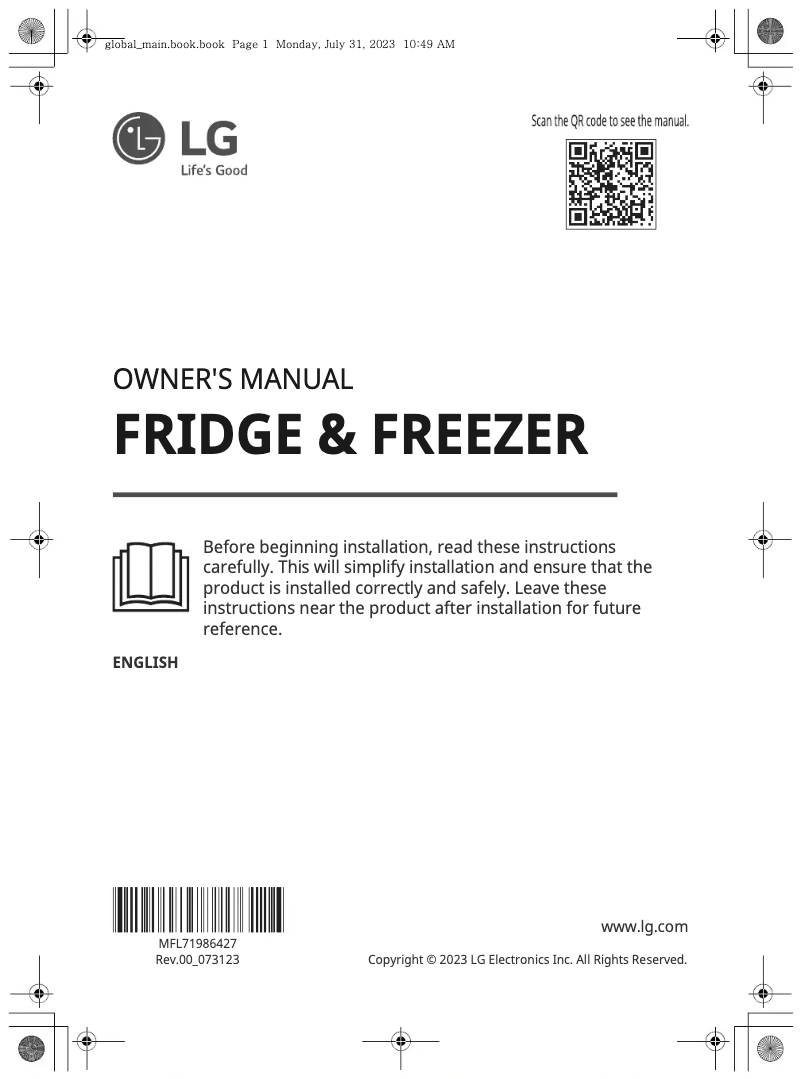 Image de la première page du manuel de l'appareil GBM22HSADH