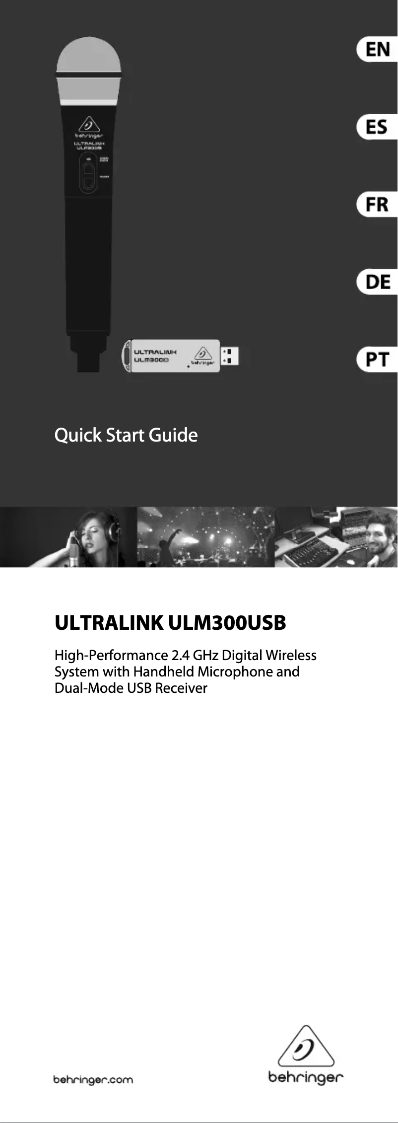 Page 1 de la notice Manuel utilisateur Behringer UltraLink ULM300USB