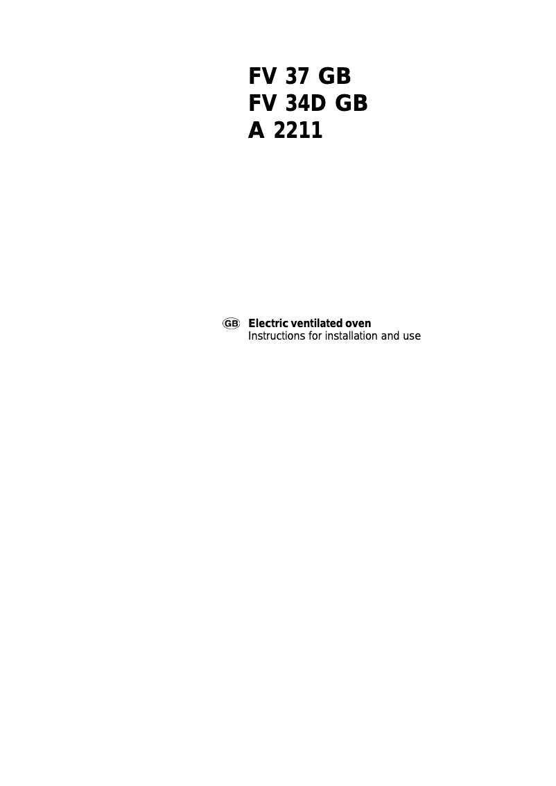 Image de la première page du manuel de l'appareil FV34DGB