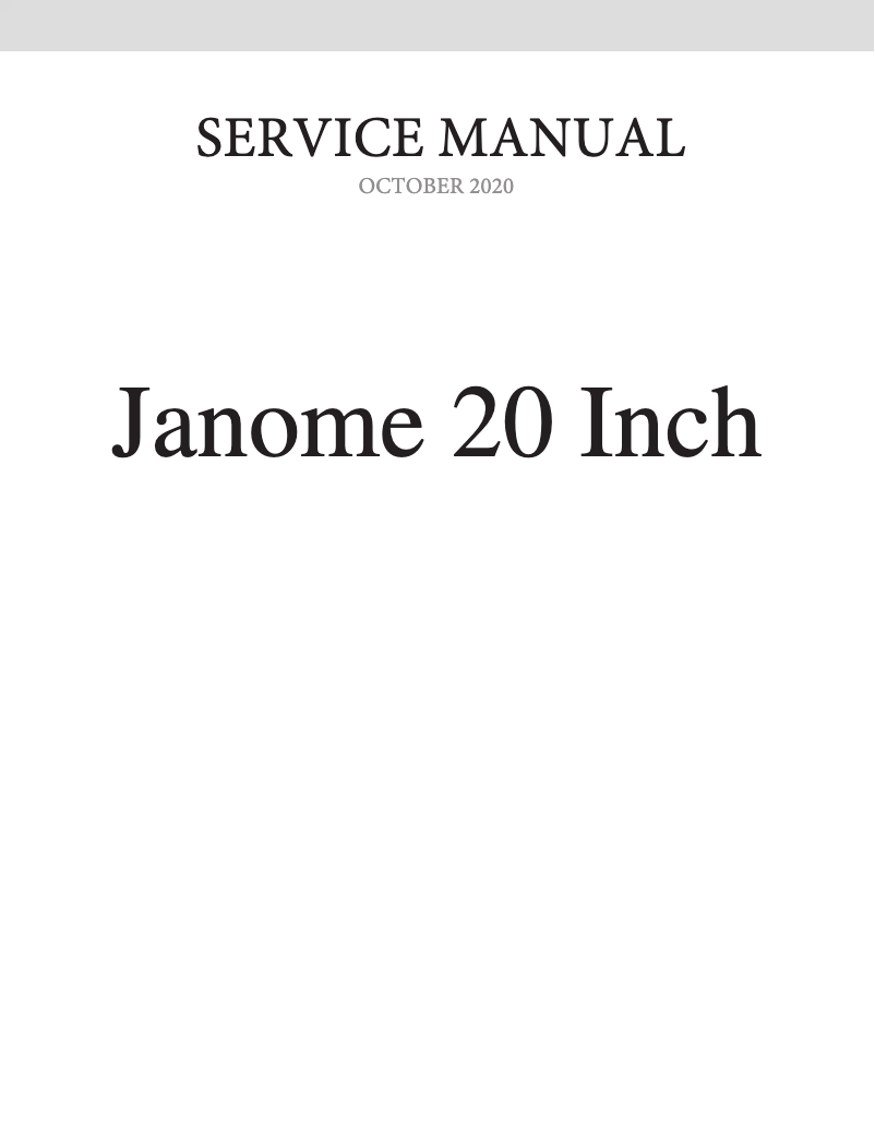 Page 1 de la notice Manuel utilisateur Janome Quilt Maker Pro 20