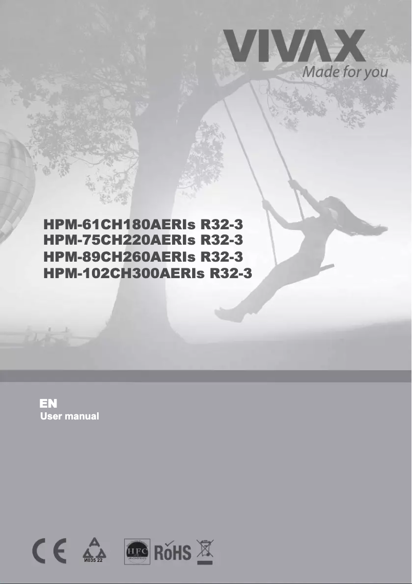 Page 1 de la notice Manuel utilisateur Vivax HPM-61CH180AERIs R32-3