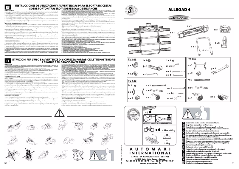 Page 1 de la notice Manuel utilisateur Mont Blanc TowVoyage 4