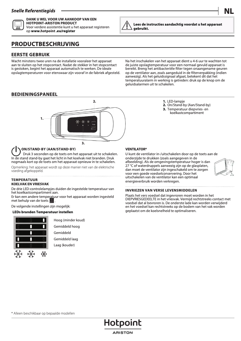 Page n°1 - Manuel utilisateur Hotpoint BCB 70301 AA