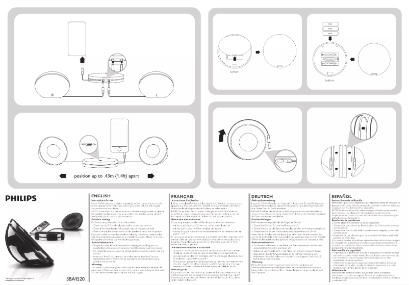 Page 1 de la notice Manuel utilisateur Philips SBA1520