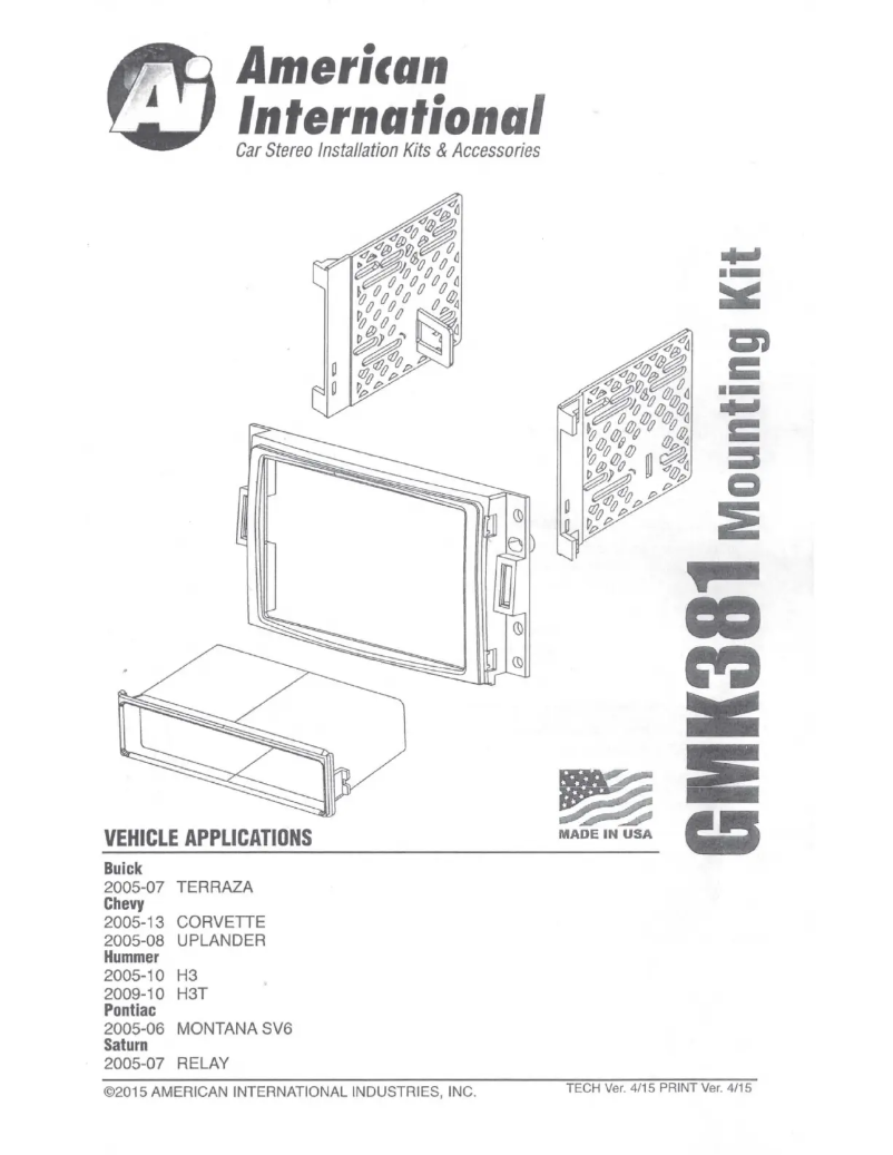 Page 1 de la notice Manuel utilisateur American International GMK381