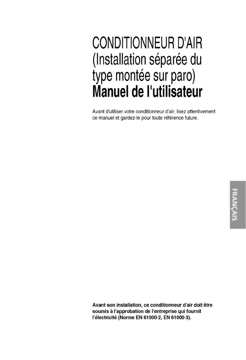 Page 1 de la notice Manuel utilisateur LG LSUH096ZBL1