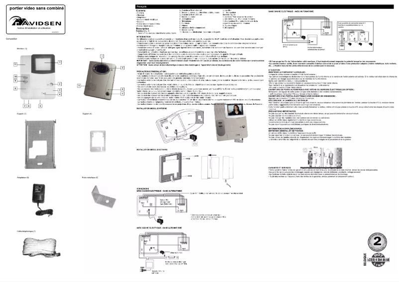 Page n°1 - Manuel utilisateur Avidsen 102217