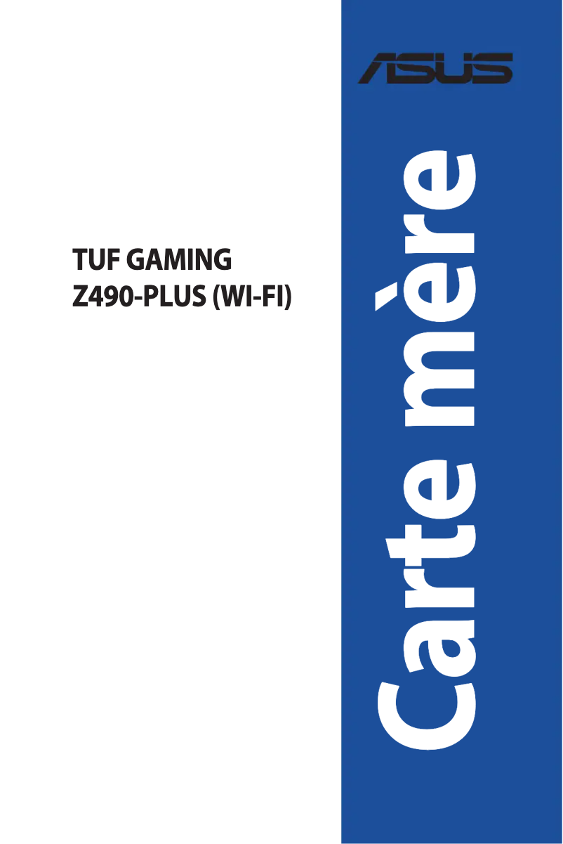 Image de la première page du manuel de l'appareil TUF GAMING Z490-PLUS (WI-FI)