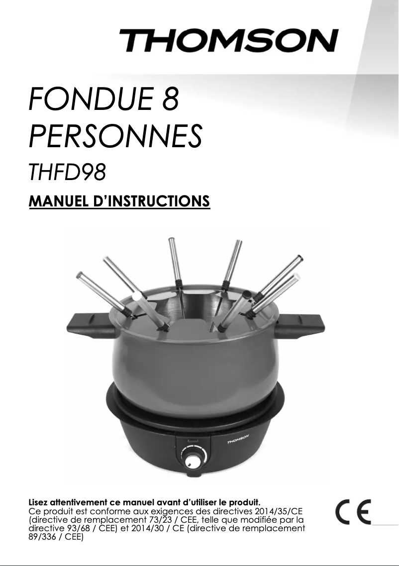 Page n°1 - Manuel utilisateur Thomson THFD98A
