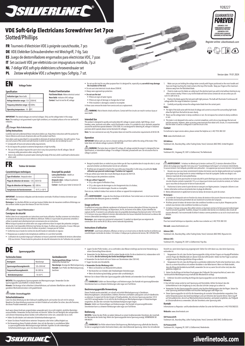 Image de la première page du manuel de l'appareil 928227