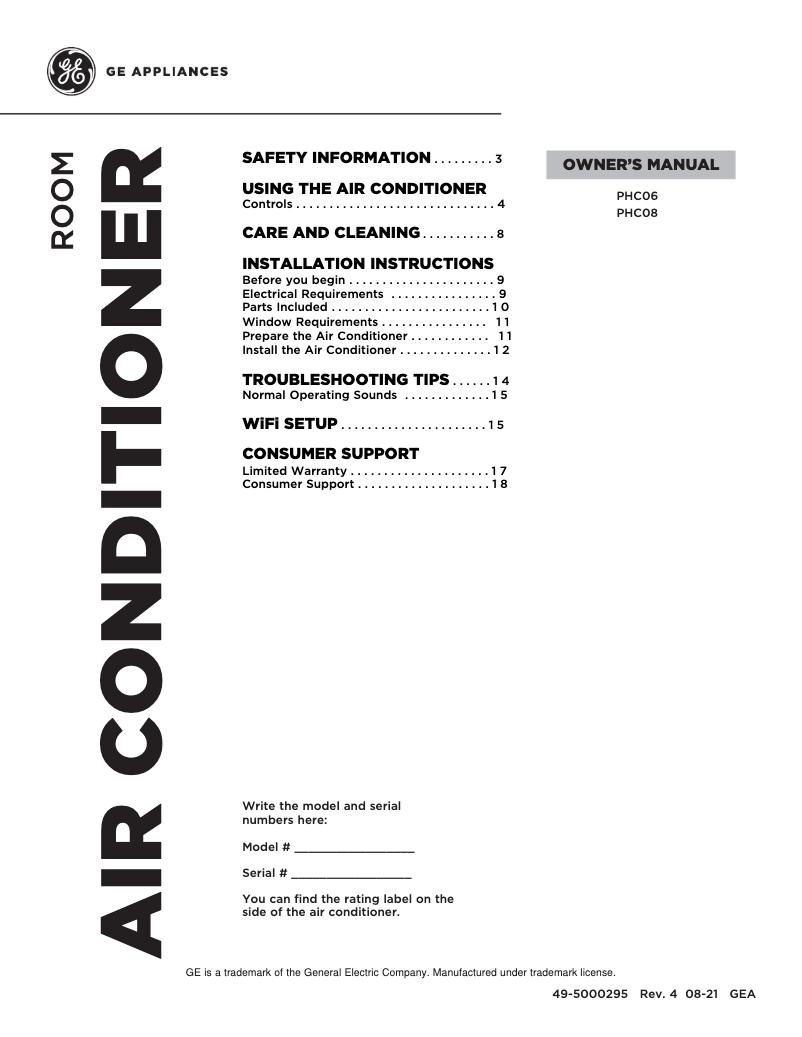 Page 1 de la notice Guide d'installation GE Profile PHC06LY