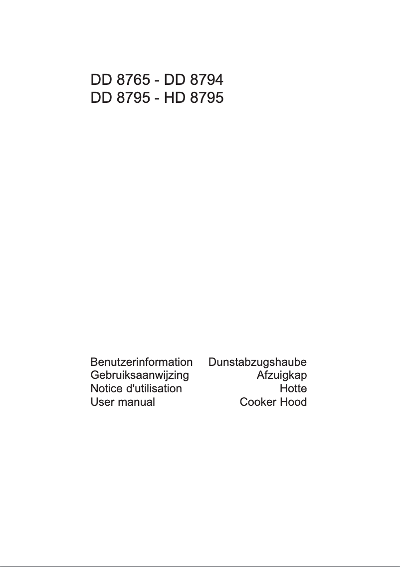 Page n°1 - Manuel utilisateur AEG DD8795-M