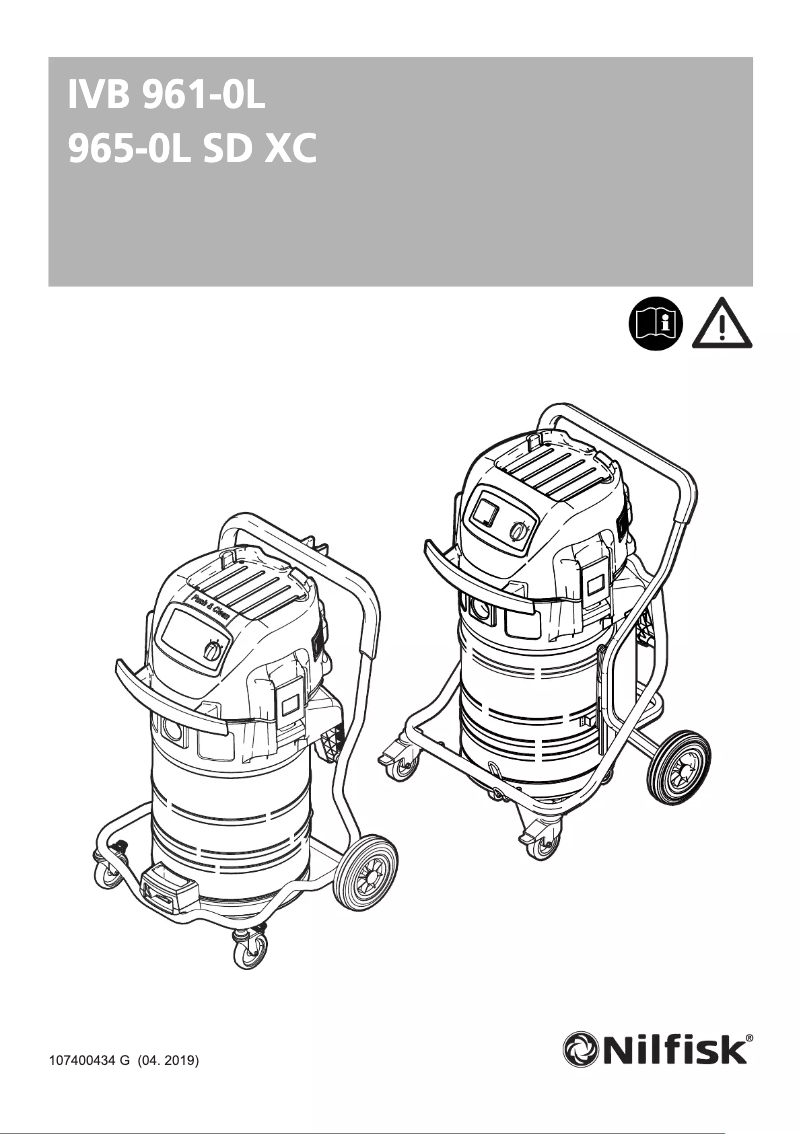 Page n°1 - Manuel utilisateur Nilfisk IVB 961-0L