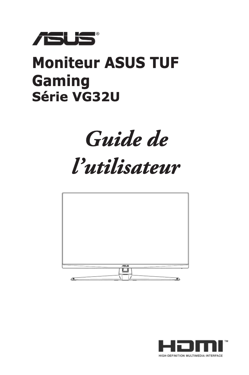 Page 1 de la notice Manuel utilisateur Asus TUF Gaming VG32U