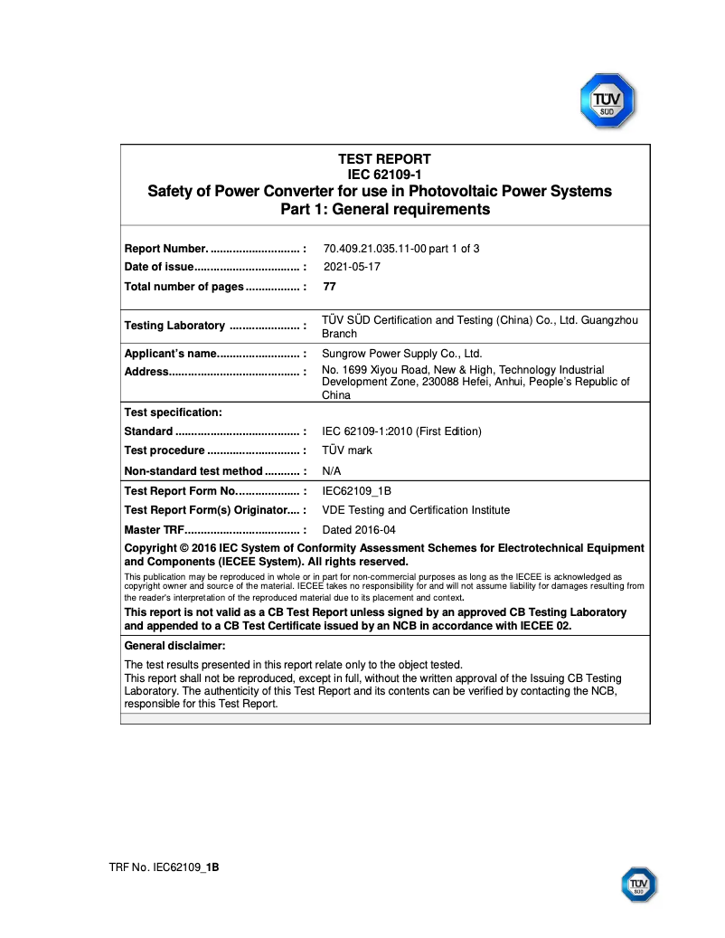 Image de la première page du manuel de l'appareil SH5.0RS