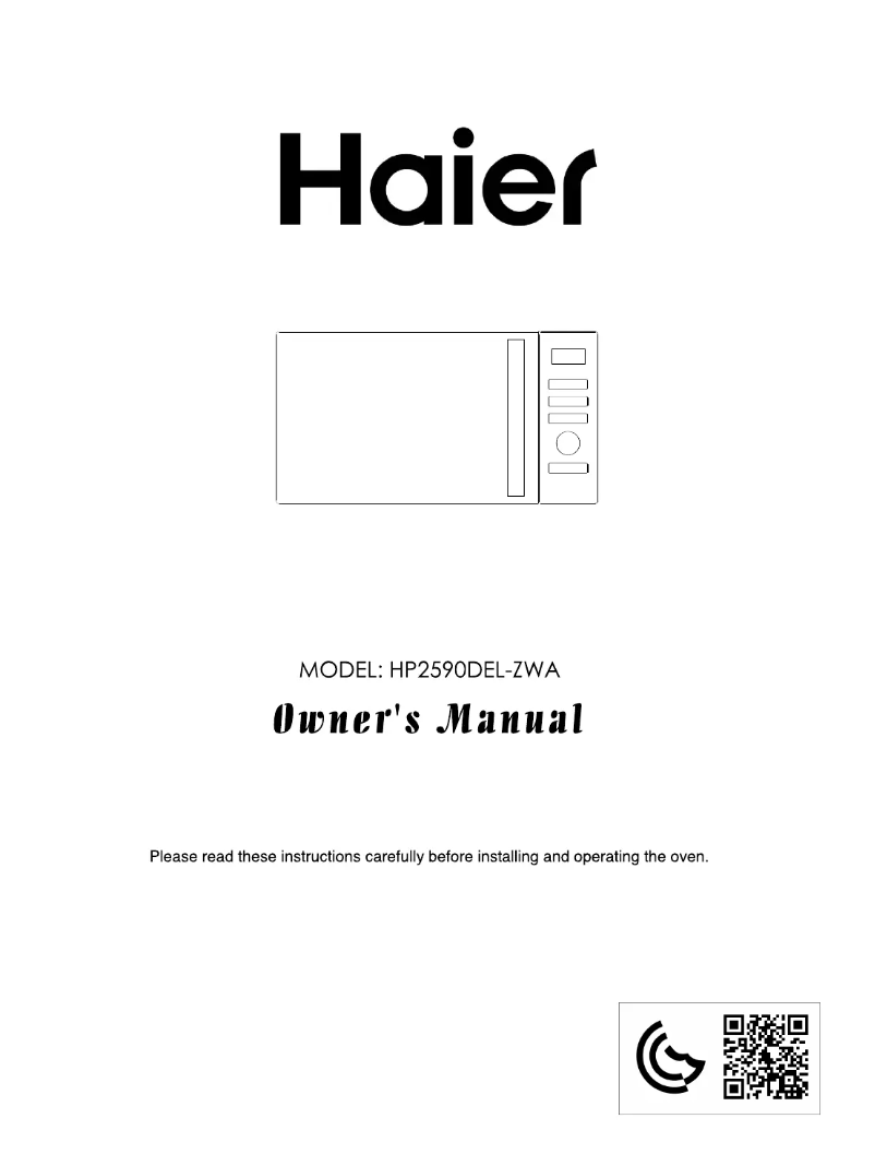 Page 1 de la notice Manuel utilisateur Haier HP2590DEL-ZWA
