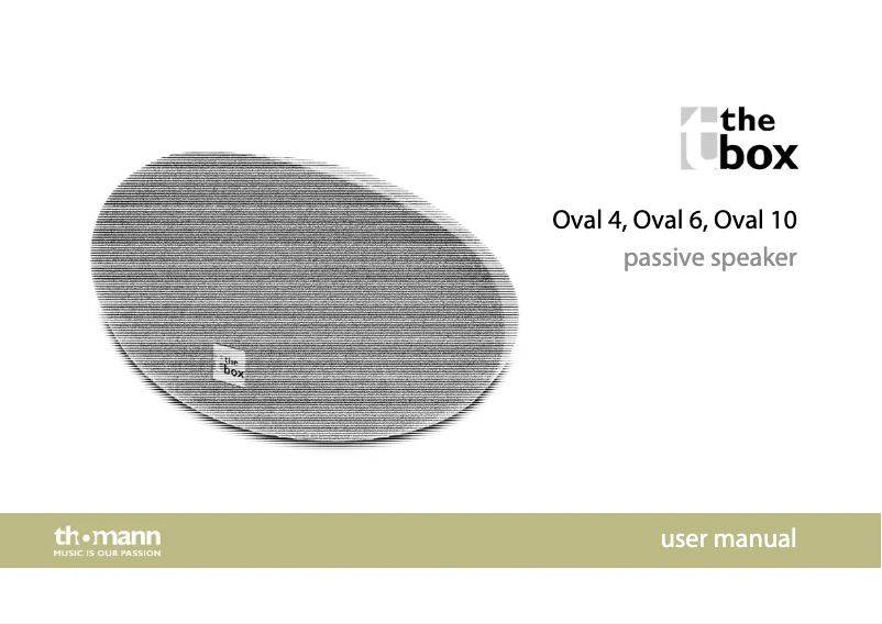 Page 1 de la notice Manuel utilisateur The Box Oval 4 Red
