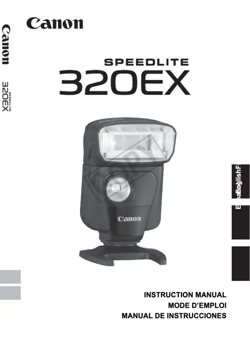 Page 1 de la notice Manuel utilisateur Canon Speedlite 320 EX