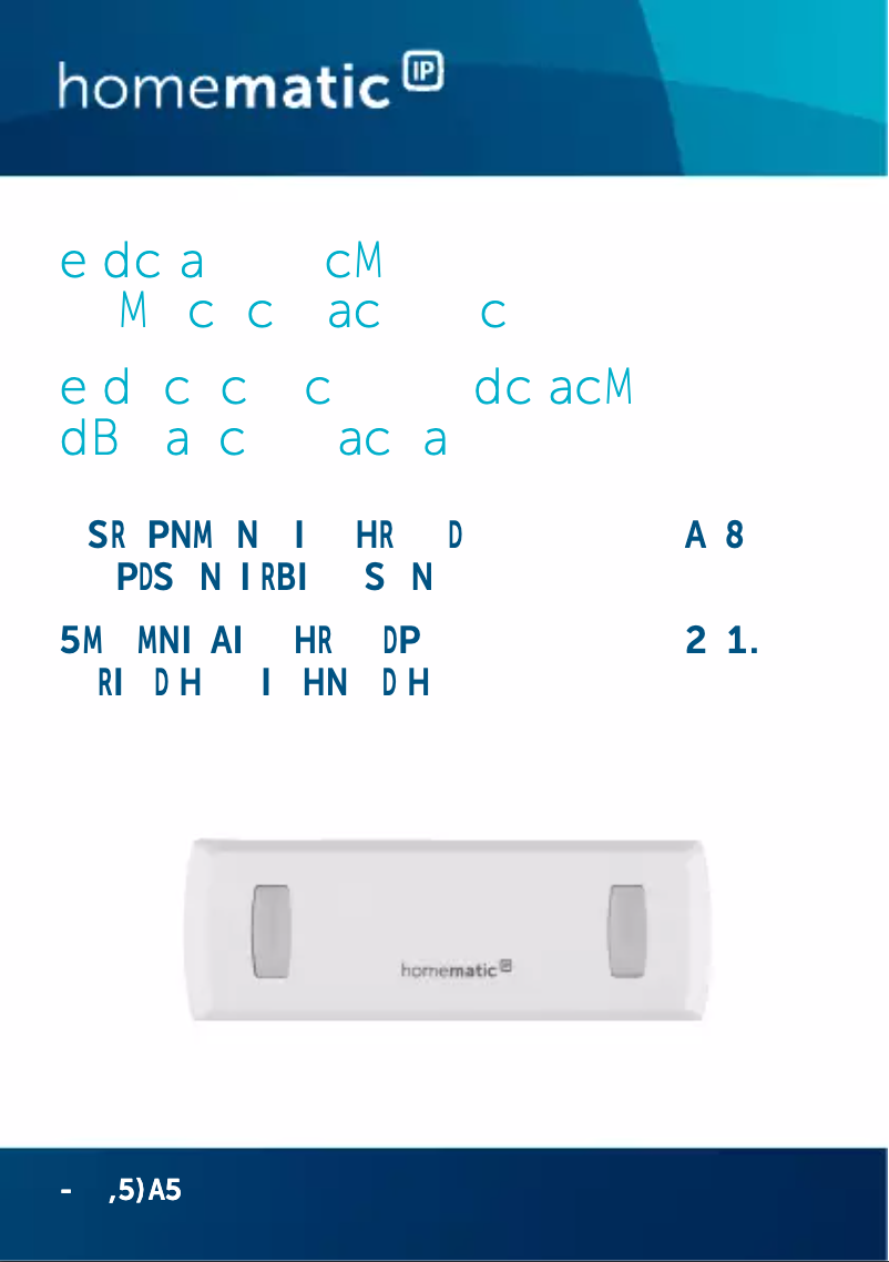 Page n°1 - Mode d'emploi Homematic IP HmIP-SPDR