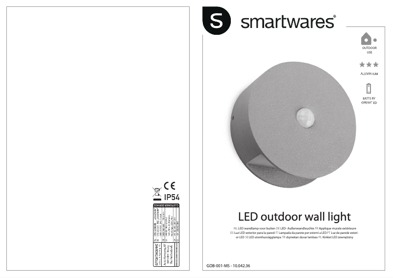 Image de la première page du manuel de l'appareil GOB-001-MS