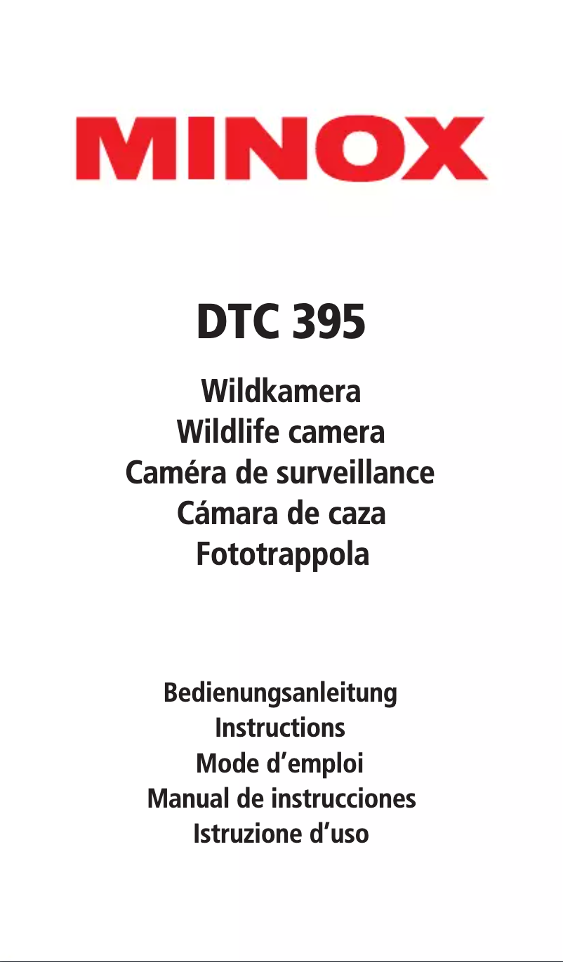 Page 1 de la notice Manuel utilisateur Minox DTC 395