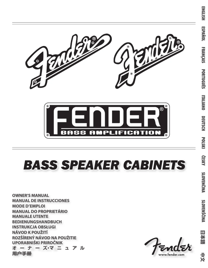 Page n°1 - Manuel utilisateur Fender Bassman 410