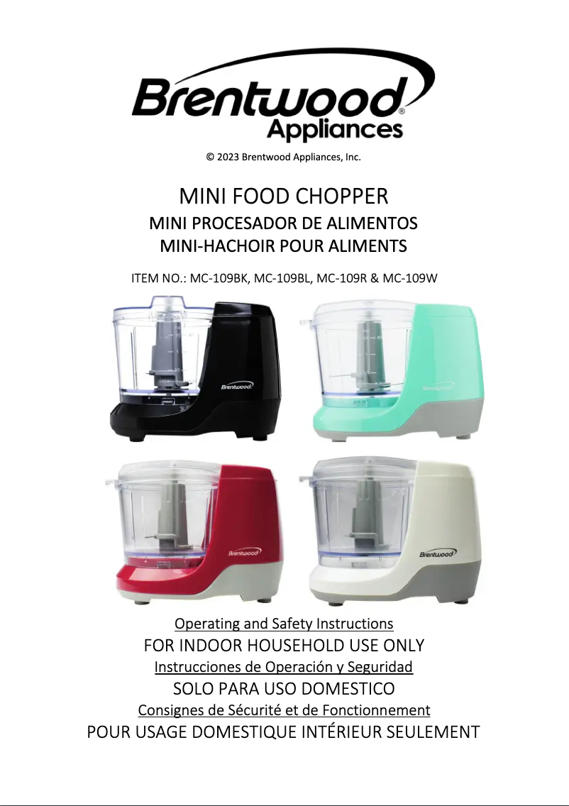 Página 1 del manual Manual de usuario Brentwood MC-109W