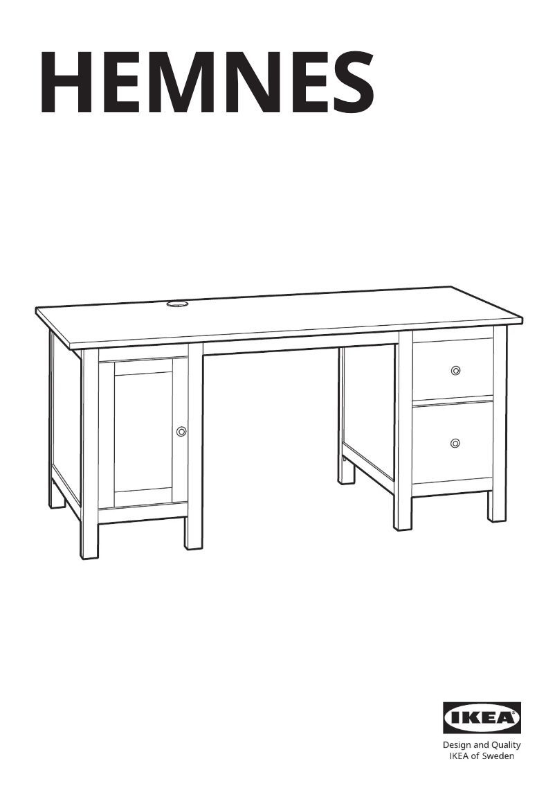 Imagen de la primera página del manual del dispositivo HEMNES 905.462.56