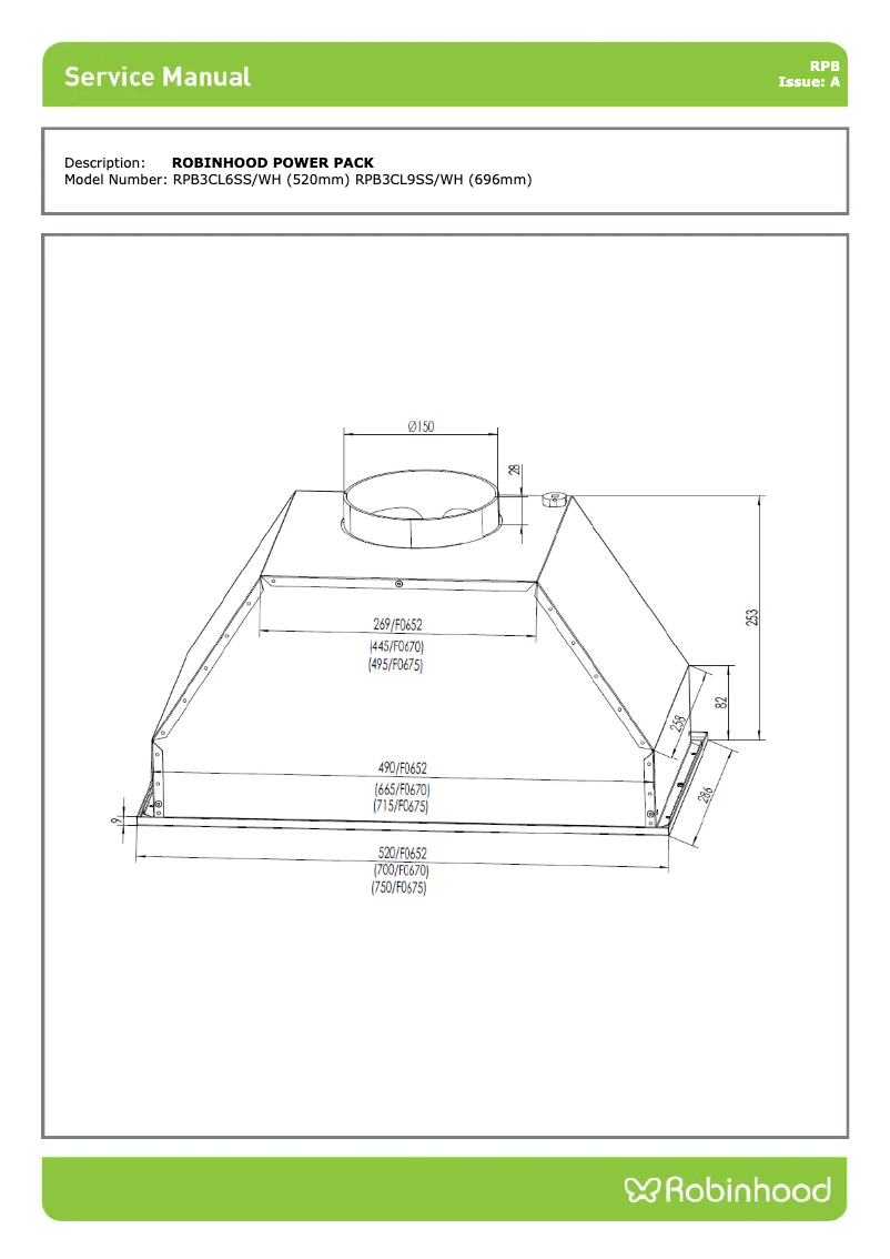 Image de la première page du manuel de l'appareil RPB3CL6SS/WH