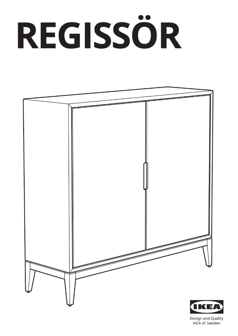 Page 1 de la notice Manuel utilisateur Ikea REGISSÖR 103.420.79