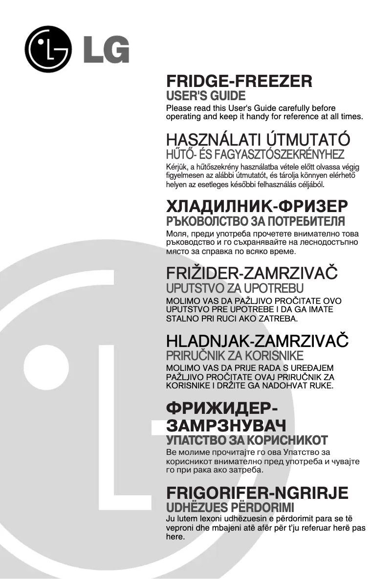 Page 1 de la notice Manuel utilisateur LG GR-F479BSRW