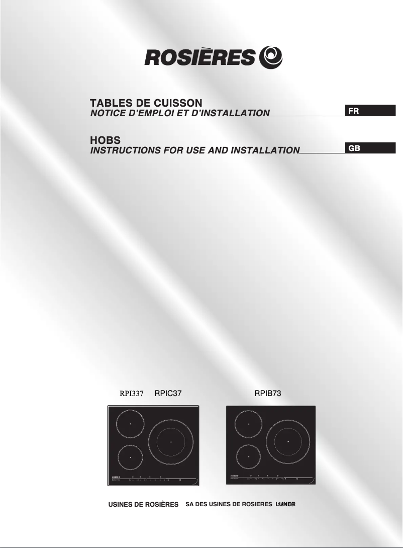 Image de la première page du manuel de l'appareil RPIB 73