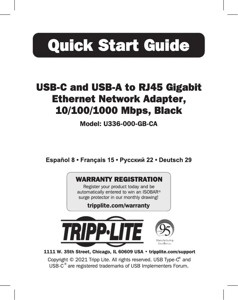 Página 1 del manual Manual de usuario Tripp Lite U336-000-GB-CA