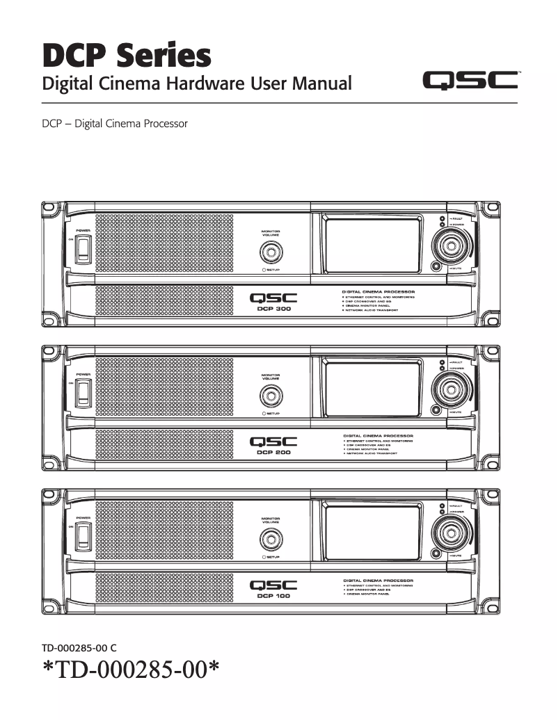 Page 1 de la notice Manuel utilisateur QSC DCP 300