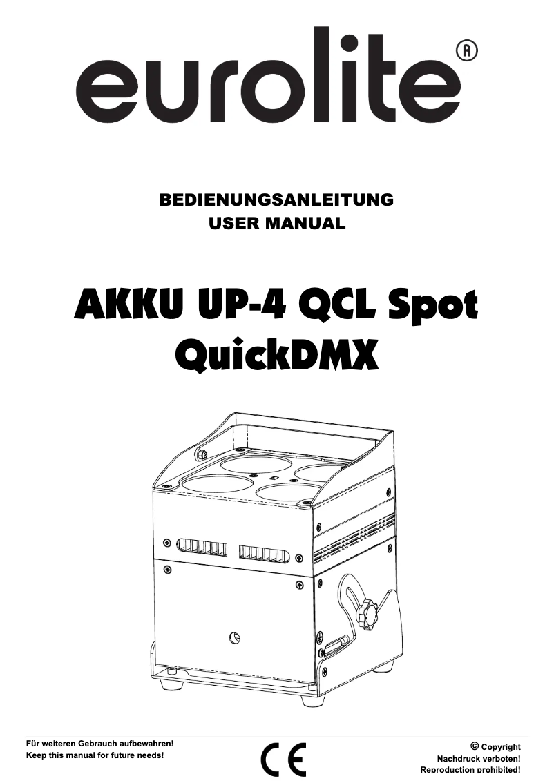 Página 1 del manual Ficha técnica Eurolite AKKU Mini UP-4