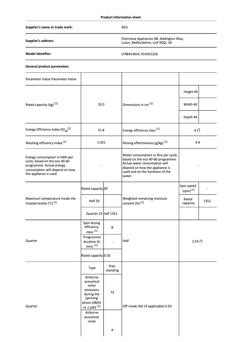 Image de la première page du manuel de l'appareil LFR84146UC