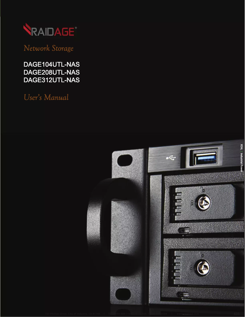 Page 1 de la notice Manuel utilisateur iStarUSA DAGE208UTL-NAS